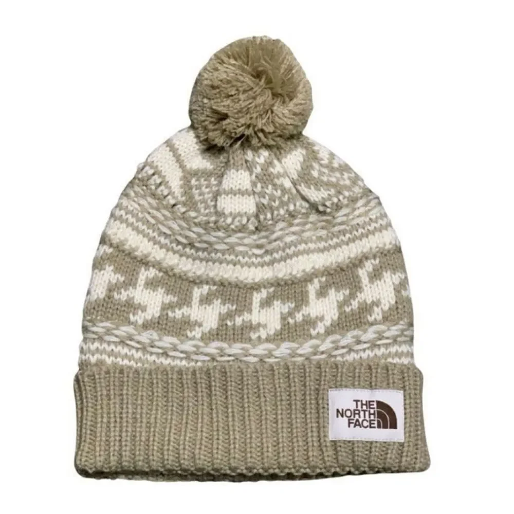 THE NORTH FACE Fair Island Beanie – Gardenia White Winter hat with pompom